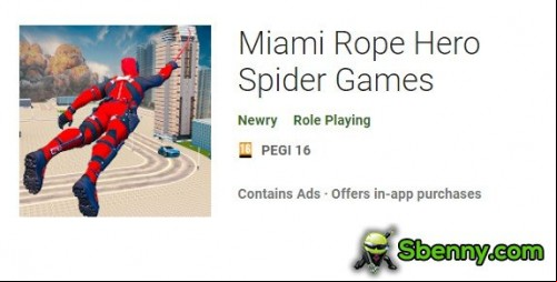 Miami Rope Hero Spider Games MOD APK